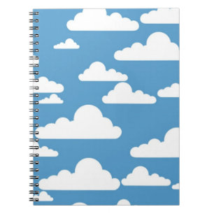 CADERNO ESPIRAL NUVENS BRANCAS