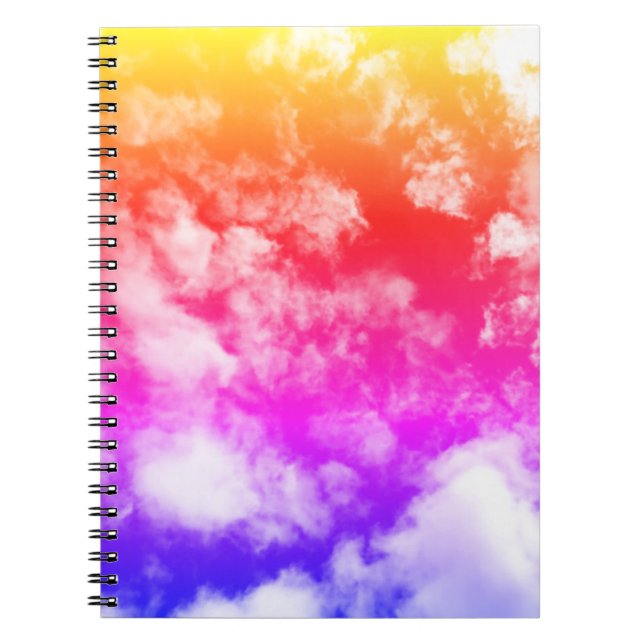Caderno Espiral Nuvens Coloridas - (Frente)