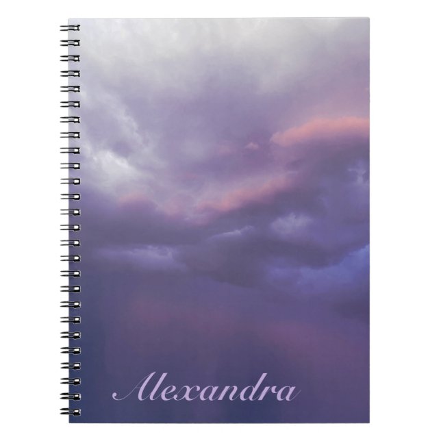 Caderno Espiral Nuvens de Tempestade Coloridas (Frente)