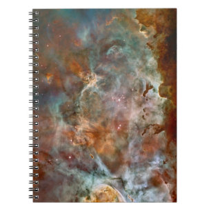 Caderno Espiral Nuvens Escuras do Espaço Hubble da Nebulosa de Car
