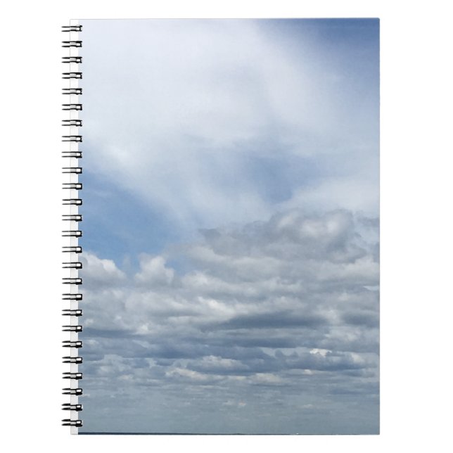 Caderno Espiral Nuvens Praia Old Silver (Frente)