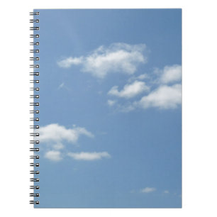 Caderno Espiral Nuvens Sabedoras Céu Azul Pó