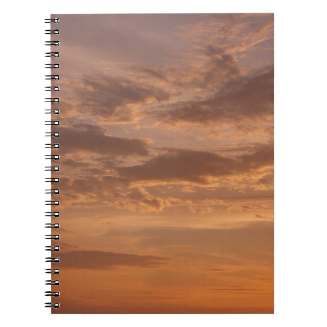 Caderno Espiral Nuvens solares II Pastel Abstrato Natureza (Frente)