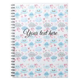 Caderno Espiral Nuvens Sonhadas em Tom de Rosa
