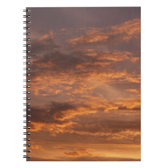 Caderno Espiral Nuvens Sunset I Fotografia Colorida do Céu (Frente)