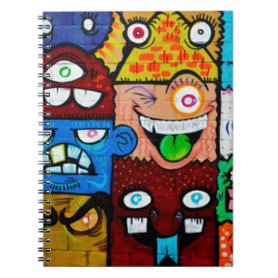 Caderno Espiral NY Grafite Street Art - Monstros Bobos bonitos