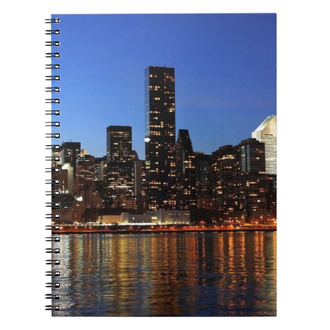 Caderno Espiral NYC Nova Iorque Manhattan Night (Frente)
