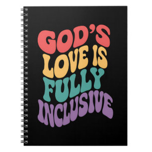 Caderno Espiral O Amor de Deus é Totalmente Inclusivo Cristão Jesu