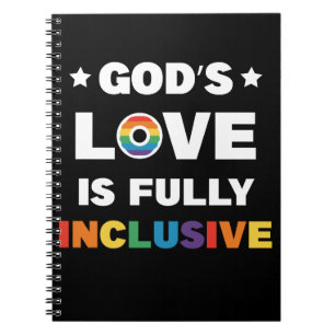 Caderno Espiral O Amor de Deus é Totalmente Inclusivo Mês do Orgul