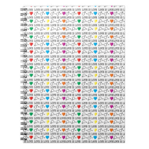Caderno Espiral O AMOR é a citação de igualdade do AMOR nas cor