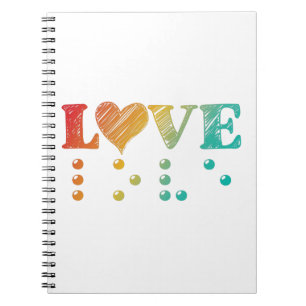Caderno Espiral O Amor É Cego Braille