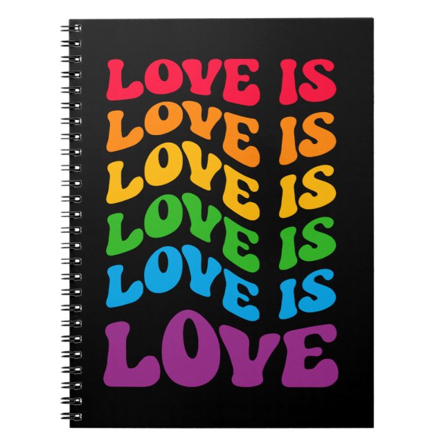 Caderno Espiral O amor é Gay LGBT (Frente)