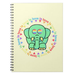Caderno Espiral O amor é o amor do Notebook do Orgulho LGBTQ do El