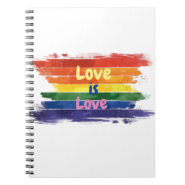 Caderno Espiral O amor é o amor, o orgulho design (Frente)