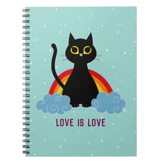 Caderno Espiral O AMOR É O Bloco de Orgulho AMOR (Frente)