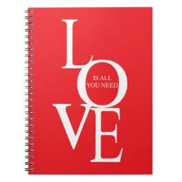Caderno Espiral O amor é tudo o que você precisa