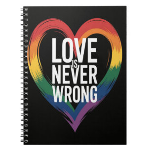 Caderno Espiral O amor nunca está errado Mês do Orgulho LGBT