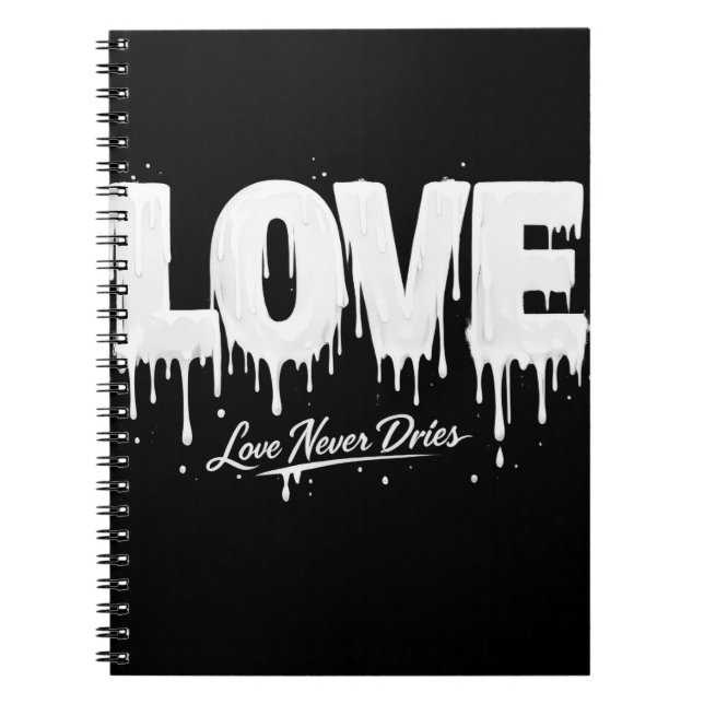 Caderno Espiral O Amor Nunca Seca (Frente)