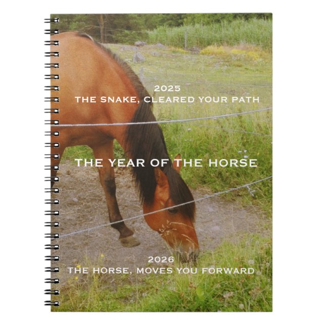 Caderno Espiral O ano do Cavalo, 2026  (Frente)