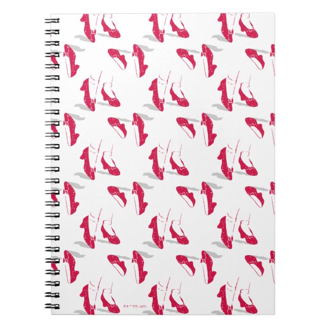 Caderno Espiral O Assistente De Oz™ | Padrão Ruby Slippers™ (Frente)
