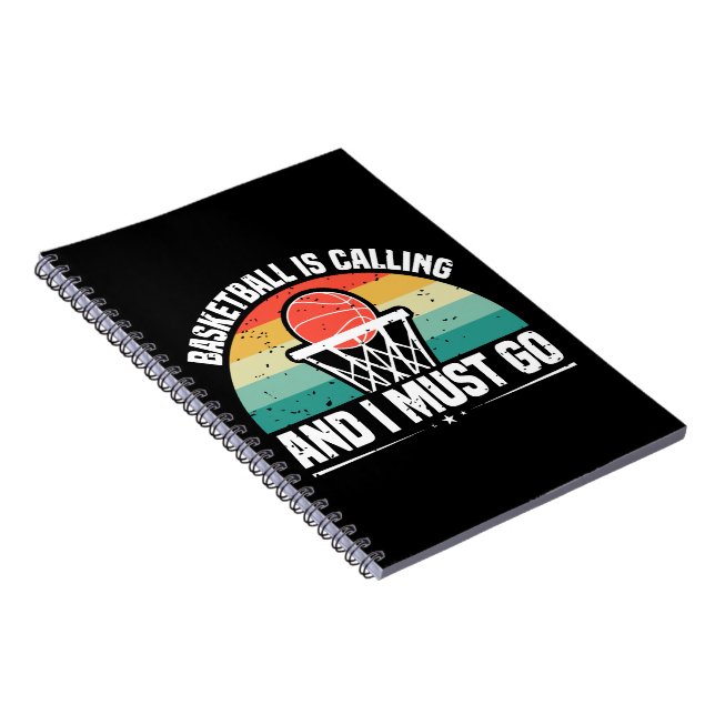 Caderno Espiral O basquete está ligando e eu preciso ir (Lado Direito)