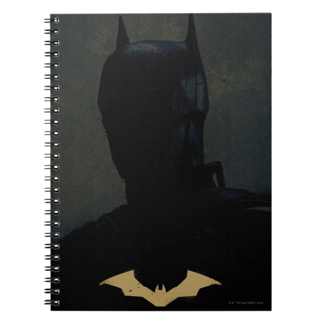 Caderno Espiral O Batman Com O Símbolo De Bat Do Ouro (Frente)