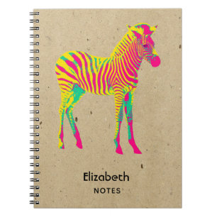 Caderno Espiral O Bebê Zebra Bonito Colorido