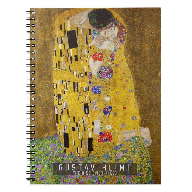 Caderno Espiral O Beijo - Gustav Klimt (Frente)