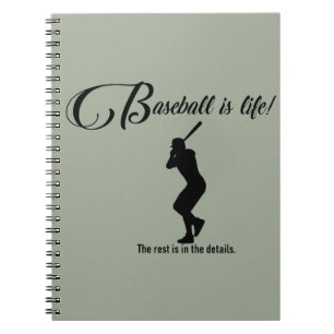 Caderno Espiral O beisebol do notebook do Diário de beisebol é a