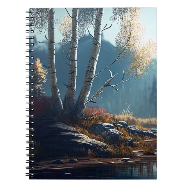 Caderno Espiral O Birches Norte Ireland Round, Birch View (Frente)