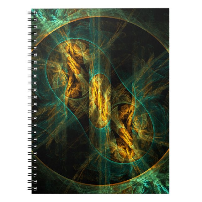 Caderno Espiral O Bloco de Anotações da Abstrato da Selva (Frente)