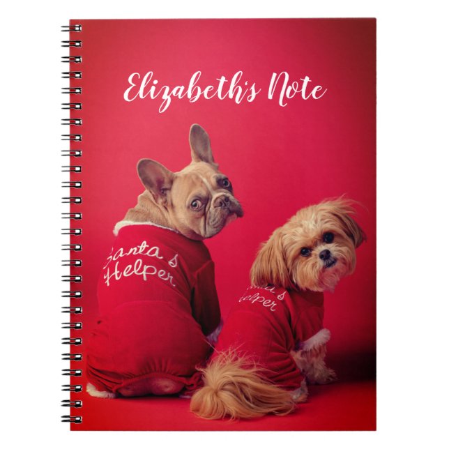 Caderno Espiral O Blog Francês E Shih Tzu Personalizados (Frente)