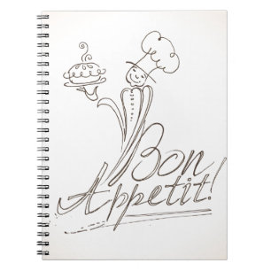 Caderno Espiral O bom cozinheiro chefe diz o Bon Appetit!
