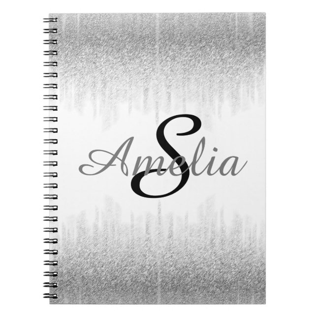 Caderno Espiral O brilho feminino personalizado Sparkles nome (Frente)