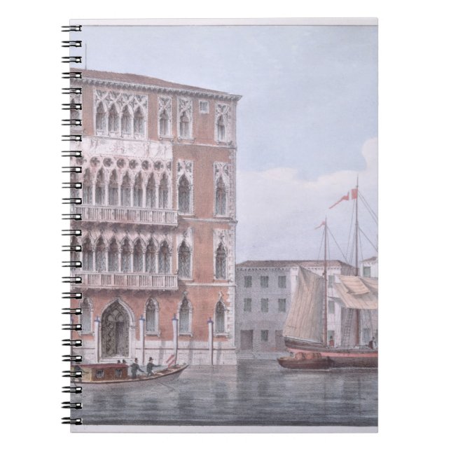 Caderno Espiral O Ca Foscari, Veneza, gravada por Brizeghel (li (Frente)