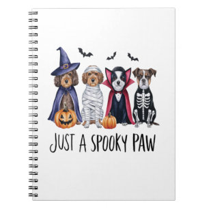 Caderno Espiral O Cachorro Halloween É Apenas Uma Pata Estranha