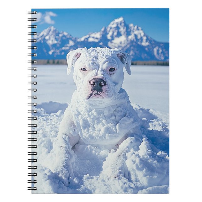 Caderno Espiral O Cachorro Pitbull de Natal (Frente)