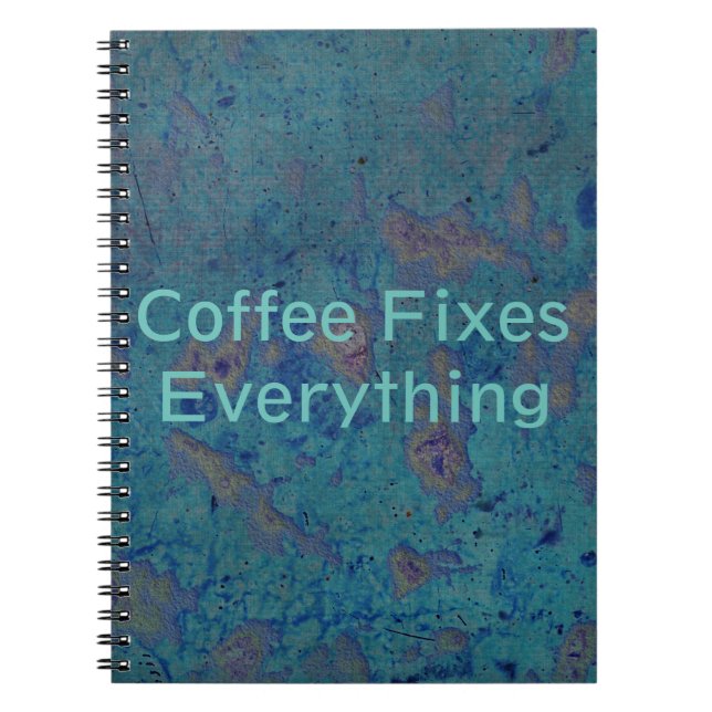 Caderno Espiral O café fixa tudo (Frente)