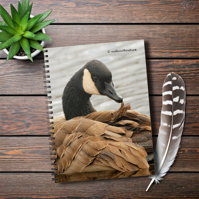 Caderno Espiral O Canadá ganha no lago (Canada Goose on the Lake Journal Cover Photo)