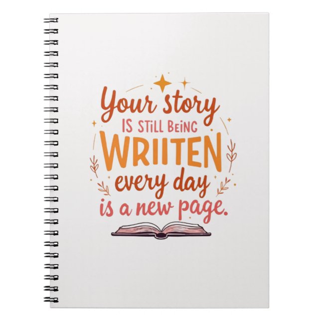 Caderno Espiral O capítulo não escrito: Arte de Livro e Estrelas (Frente)