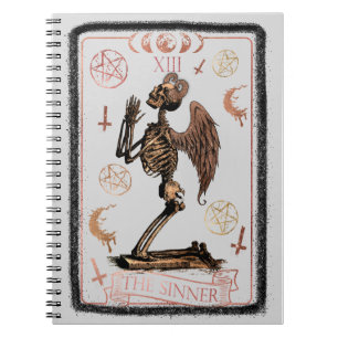 Caderno Espiral O Cartão Tarot Sinner