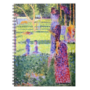 Caderno Espiral O Casal de Georges Seurat, Pointilismo Vintage