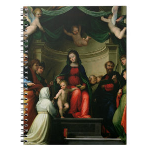 Caderno Espiral O casamento místico de St. Catherine de Siena com