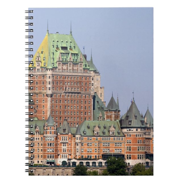 Caderno Espiral O Chateau Frontenac na cidade de Quebec, Canadá. (Frente)