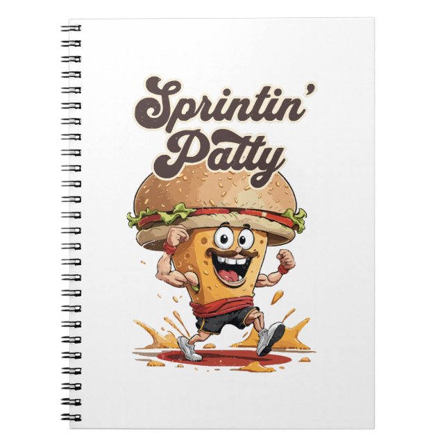 Caderno Espiral O Cheeseburger Correndo (Frente)