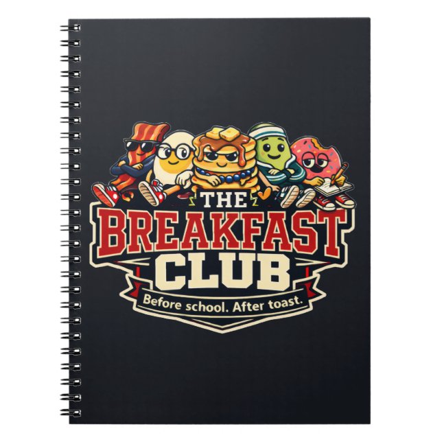 Caderno Espiral O Clube do Café da Manhã - Amantes da Comida (Frente)