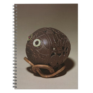 Caderno Espiral O coco sculpted em uma cara, c.1895