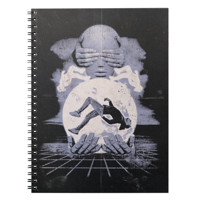Caderno Espiral O Colapso - Design de Streetwear Techno-Dystopian (Frente)