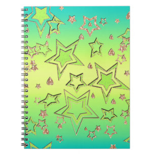 Caderno Espiral O confete do brilho do brilho do inclinação do