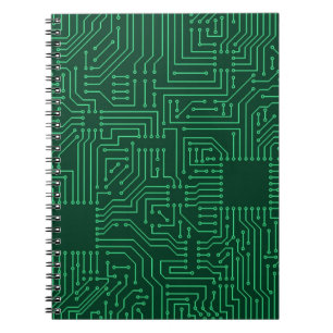 Caderno Espiral O conselho de circuito do computador